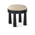 Katarina Linen Textured Fabric Upholstered Ottoman