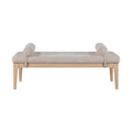 Peregrine Linen Textured Fabric Upholstered Bench