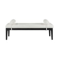 Peregrine Linen Textured Fabric Upholstered Bench