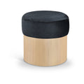 Miriam Velour Fur Fabric Upholstered Ottoman