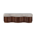 Rosamund Velour Fur Fabric Upholstered Bench