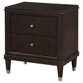 Emberlyn 2-Drawer Nightstand Chic Brown Bedside Table
