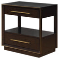 Durango Nightstand –Smoked Peppercorn 2-Drawer Modern Accent