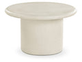 Estelle Cream Concrete And Fiberglass Indoor / Outdoor Coffee Table - CT14