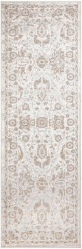 Astra Machine Washable Grey Vintage Polyester Area Rug