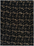 Cozy Shimmer Black Gold Glam Polyester Area Rug