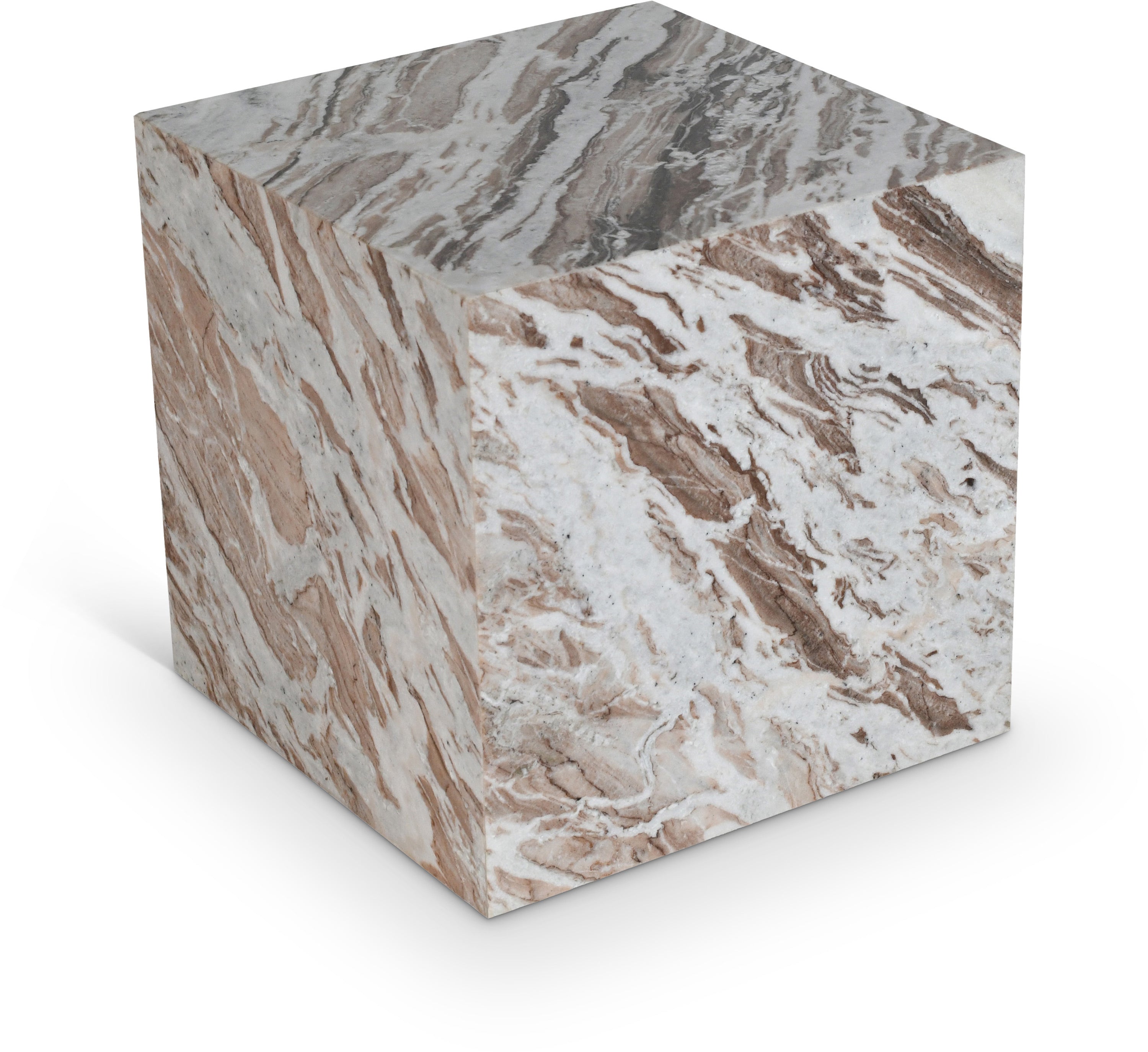 Bromley Brown Genuine Marble End Table