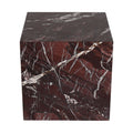 Bromley Red Genuine Marble End Table - ET