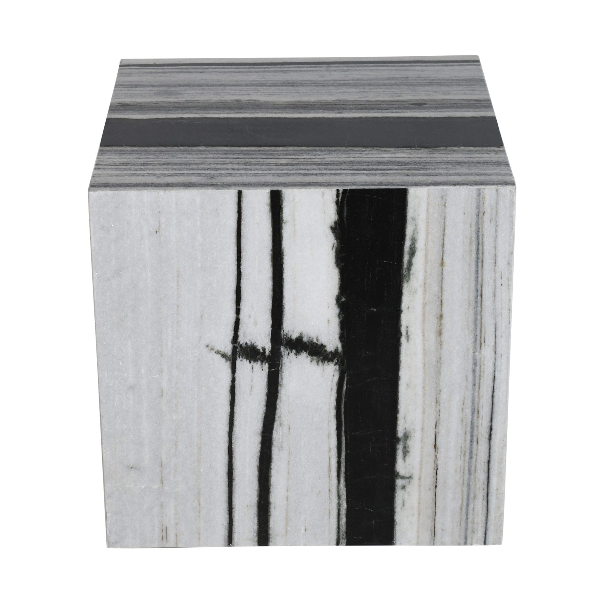 Bromley Black Genuine Marble End Table - ET