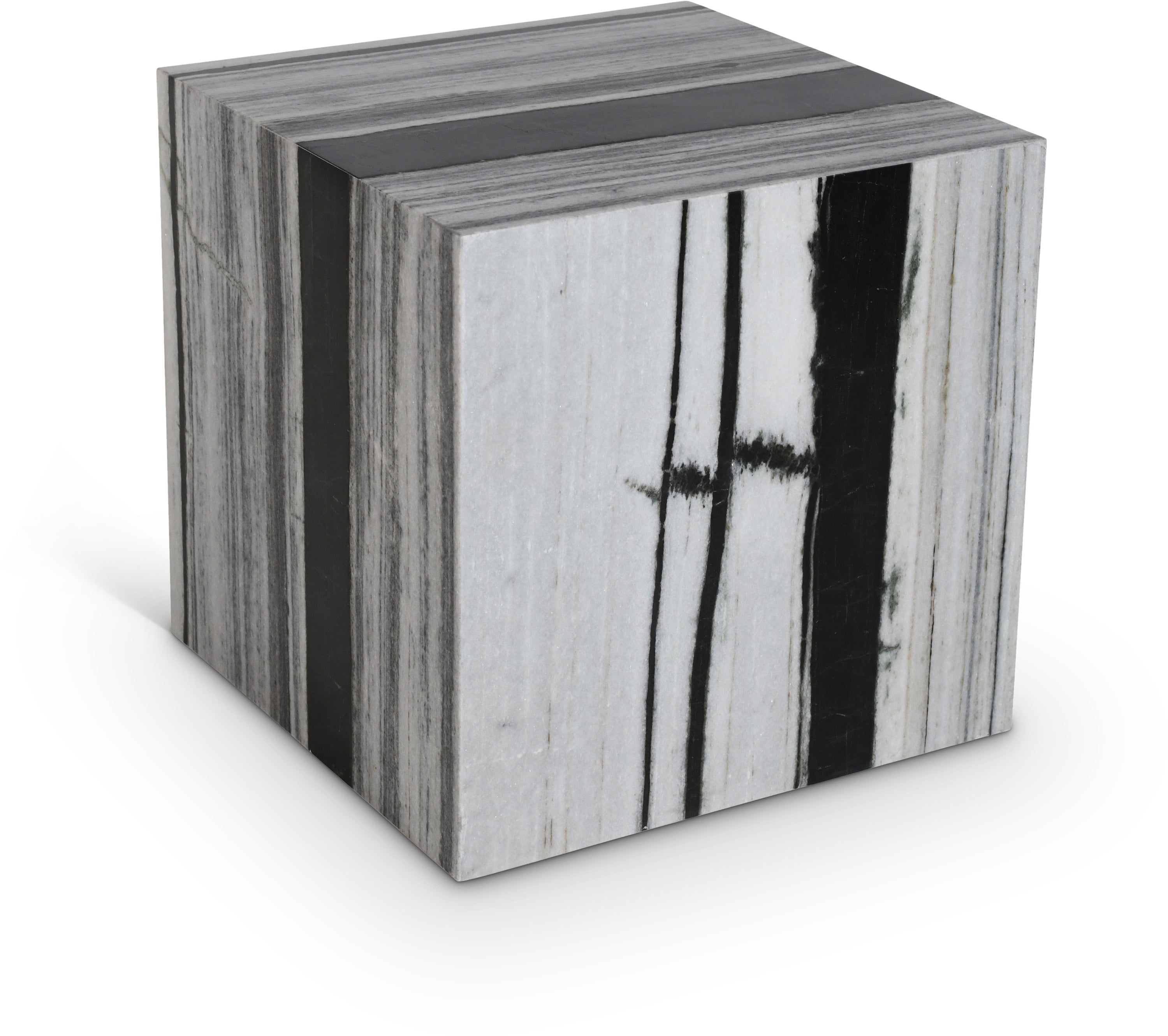 Bromley Black Genuine Marble End Table - ET