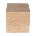 Bromley Natural Travertine End Table
