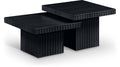 Sidonie Black Solid Wood And Oak Veneer 2pc. Coffee Table - CT-2A