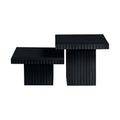 Sidonie Black Solid Wood And Oak Veneer 2pc. Coffee Table - CT-2B