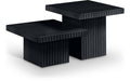 Sidonie Black Solid Wood And Oak Veneer 2pc. Coffee Table - CT-2B