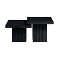 Sidonie Black Solid Wood And Oak Veneer 2pc. Coffee Table - CT-2C