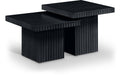 Sidonie Black Solid Wood And Oak Veneer 2pc. Coffee Table - CT-2C