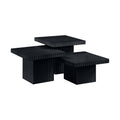 Sidonie Solid Wood And Oak Veneer 3pc. Coffee Table