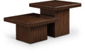 Sidonie Brown Solid Wood And Oak Veneer 2pc. Coffee Table - CT-2B