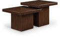 Sidonie Brown Solid Wood And Oak Veneer 2pc. Coffee Table - CT-2C
