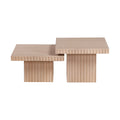 Sidonie Natural Solid Wood And Oak Veneer 2pc. Coffee Table - CT-2A