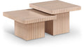 Sidonie Natural Solid Wood And Oak Veneer 2pc. Coffee Table - CT-2A