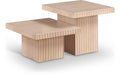 Sidonie Natural Solid Wood And Oak Veneer 2pc. Coffee Table - CT-2B