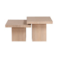 Sidonie Natural Solid Wood And Oak Veneer 2pc. Coffee Table - CT-2C