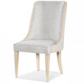 Nouveau Chic Host Chair - Modern Grey, Light Wood Finish