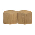 Evander Natural Oak Wood 2pc. Modular Coffee Table
