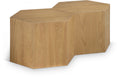 Evander Natural Oak Wood 2pc. Modular Coffee Table