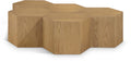 Evander Natural Oak Wood 5pc. Modular Coffee Table