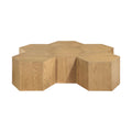 Evander Natural Oak Wood 6pc. Modular Coffee Table