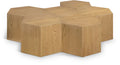 Evander Natural Oak Wood 6pc. Modular Coffee Table