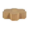 Evander Natural Oak Wood 7pc. Modular Coffee Table