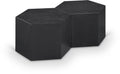 Evander Black Oak Wood 2pc. Modular Coffee Table