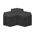 Evander Black Oak Wood 3pc. Modular Coffee Table