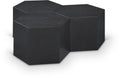 Evander Black Oak Wood 3pc. Modular Coffee Table