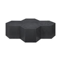 Evander Black Oak Wood 4pc. Modular Coffee Table