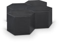 Evander Black Oak Wood 4pc. Modular Coffee Table
