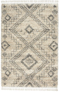 Oslo Shag Ivory/Grey Shag Polypropylene Area Rug