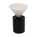 Dominique White Iron End Table