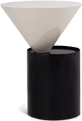 Dominique White Iron End Table
