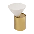 Dominique White Iron End Table