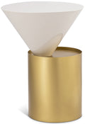 Dominique White Iron End Table