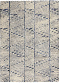 Colorado White Blue Modern Wool Area Rug