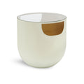 Eliane Cream Glass Top And Iron Base End / Side Table