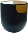 Eliane Black Glass Top And Iron Base End / Side Table