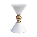 Loire White Iron End Table