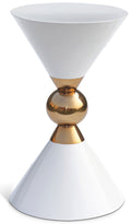 Loire White Iron End Table
