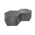 Hallam Chrome Iron 2pc. Modular Coffee Table
